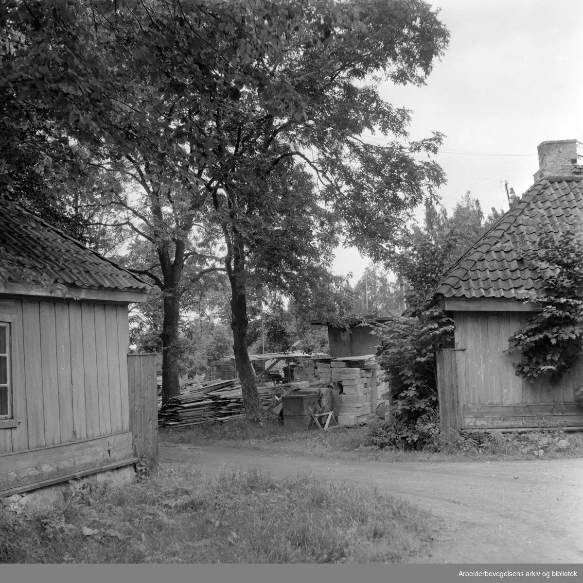 Hoffdammen og Vinderen Hovedgård. September 1957
