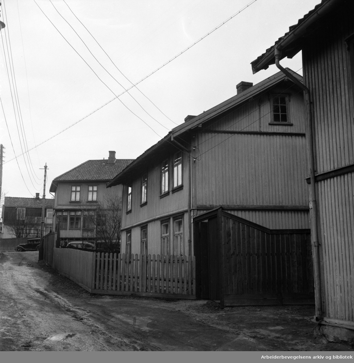 Evensgate (Privat gate). April 1956