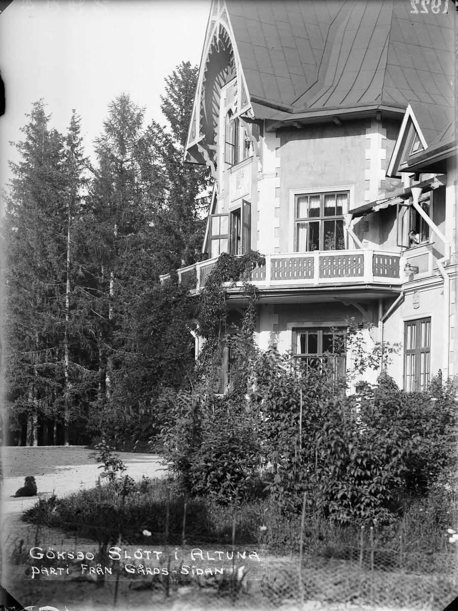 "Göksbo slott", Altuna socken, Uppland 1922
