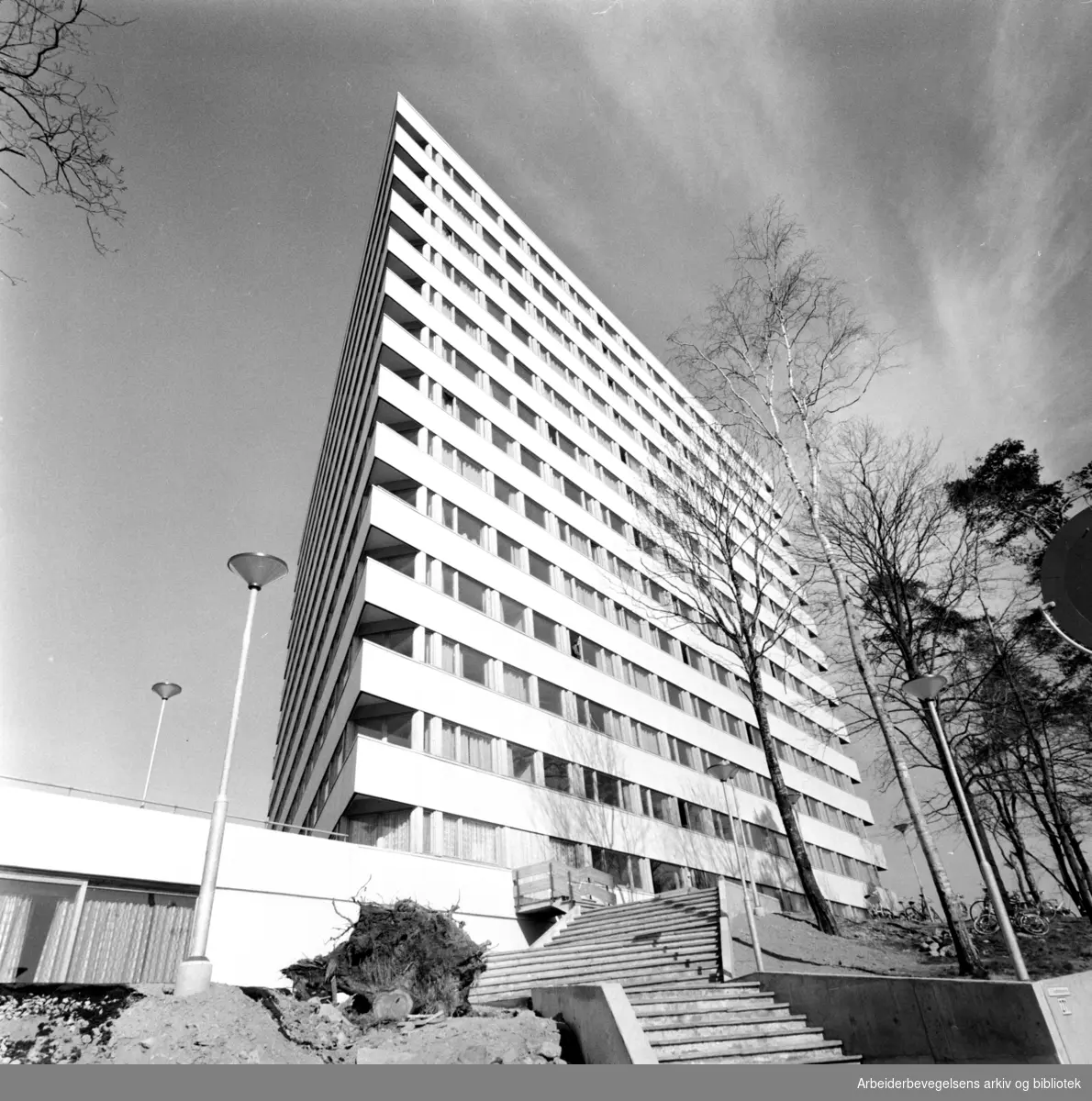 Bjerke Studentheim. April 1973