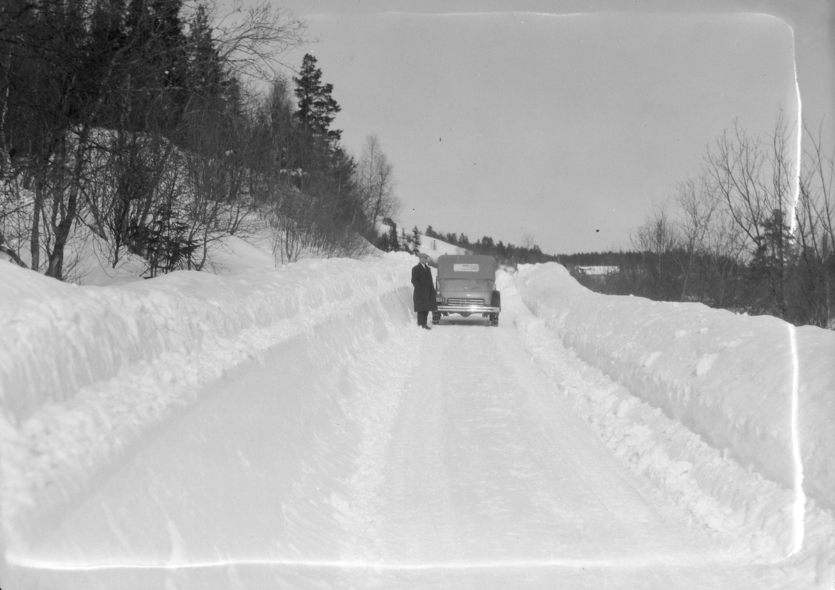 Biltur Støren - Berkåk - Ulsberg på vinterføre med reinsdyr i veien
