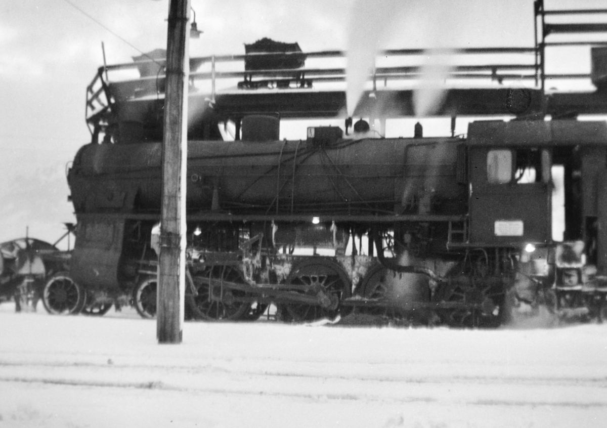 Damplokomotiv type 31b nr. 419 på Bergen stasjon.