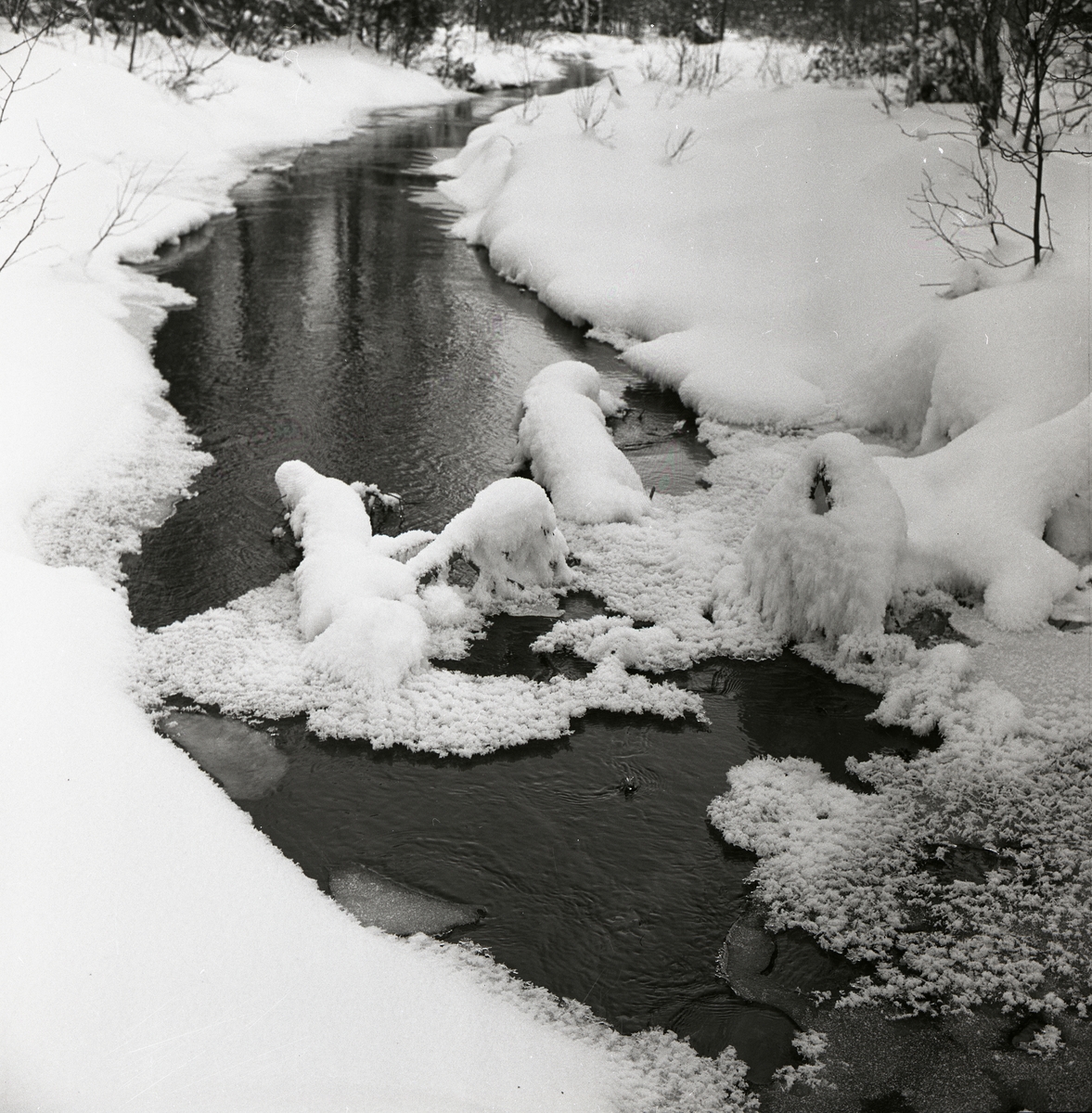 Snöformationer i Rolån , februari 1960.
