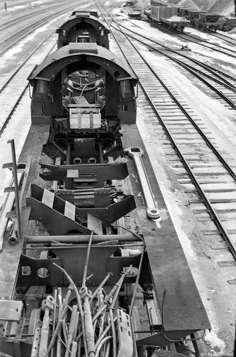 Damplokomotiv type 63a nr. 4830 under opphugging på Marienborg.