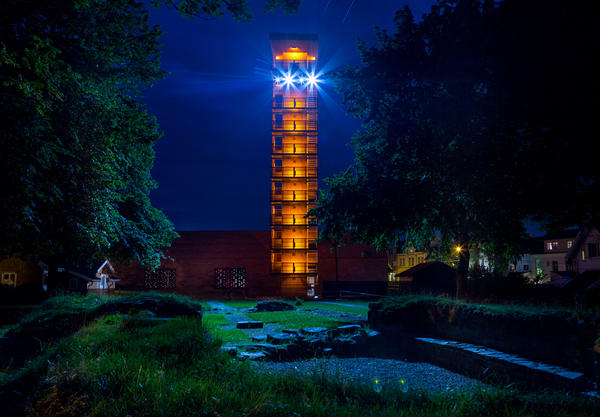 32 meter høyt tårn ved Olavs hall på Borgarsyssel museum. (Foto/Photo)