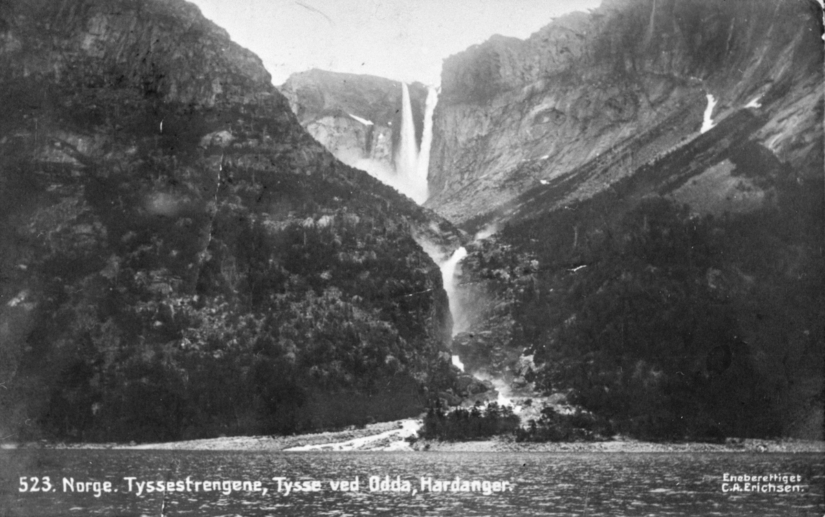 Postkort: Tyssestrengane i Skjeggedal.