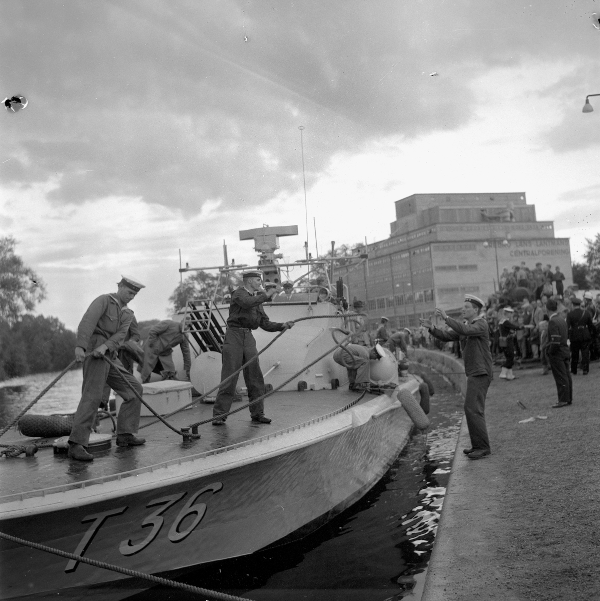 Motortorpedbåtar på Örebrobesök.
Augusti 1956.