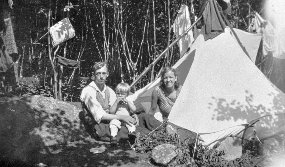 Familien Mørk på telttur til Kvitno