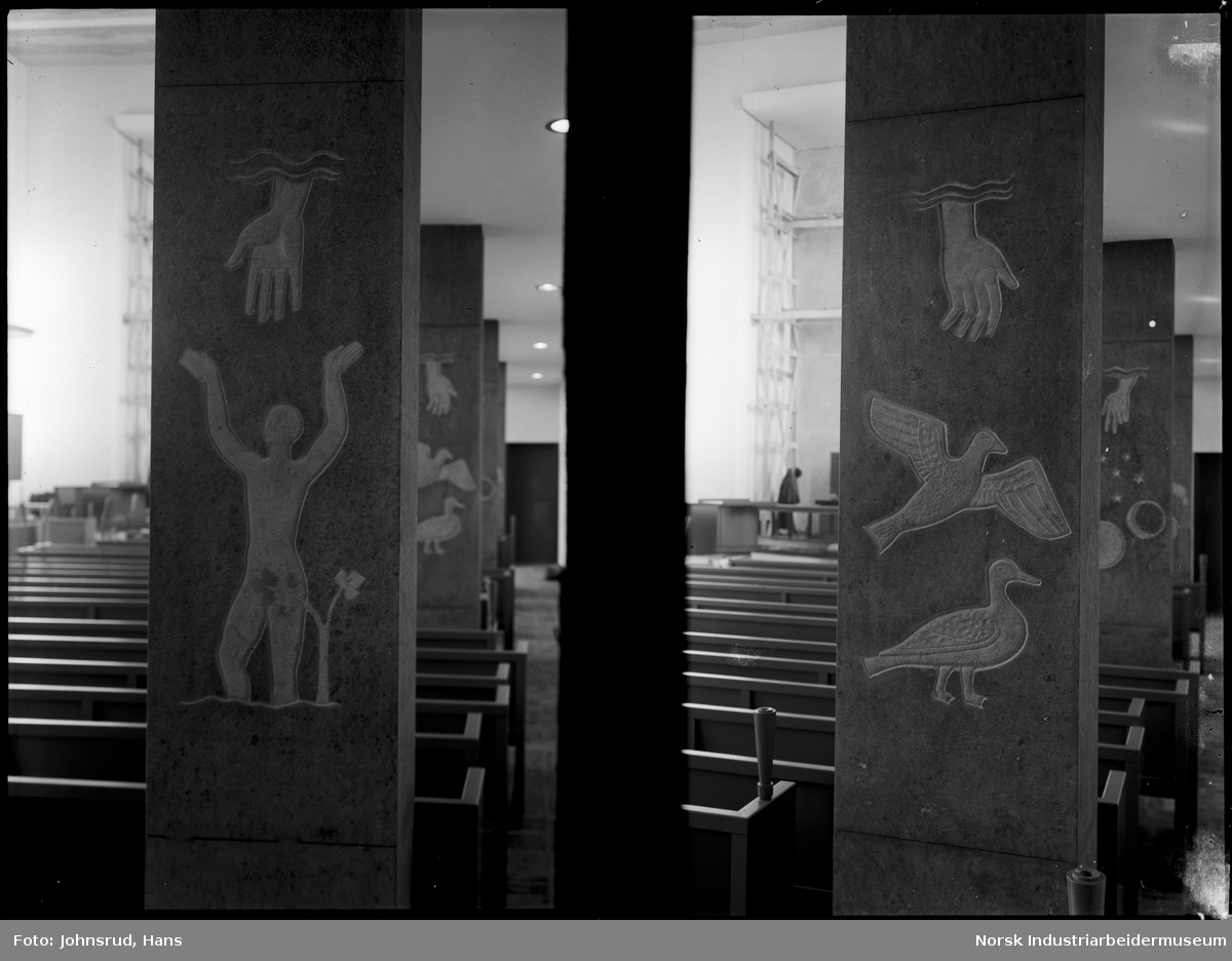 Kirkeinnvielsen av Notodden Kirke 1938. Interiør i kirken.