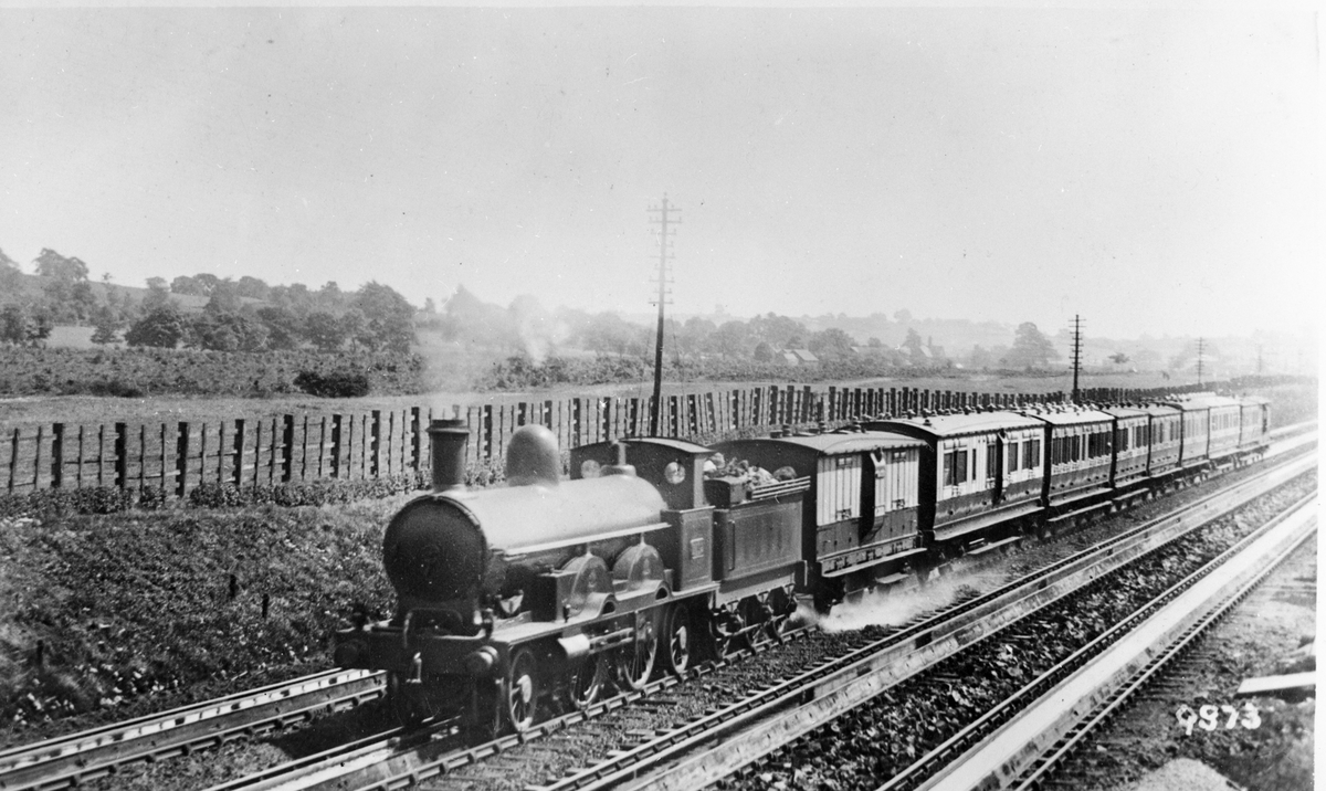 LNWR tåg med lok "John Hick"