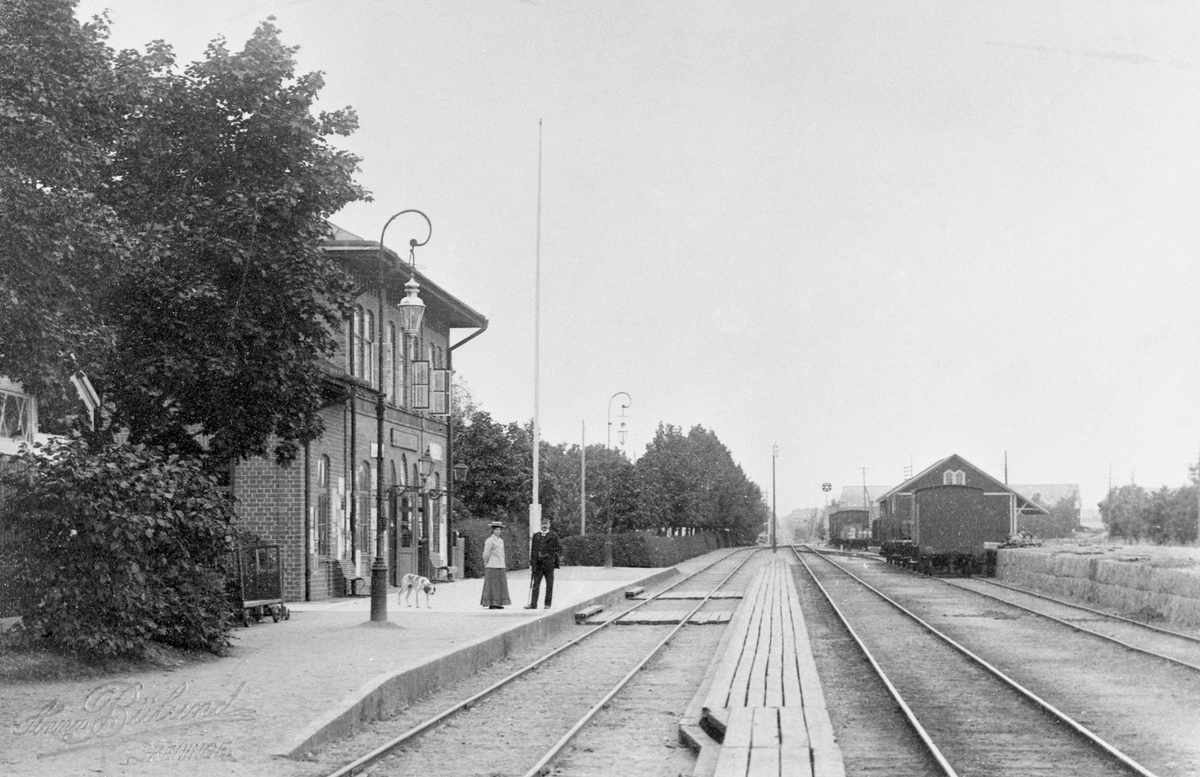 Skänninge järnvägsstation. - Järnvägsmuseet / DigitaltMuseum