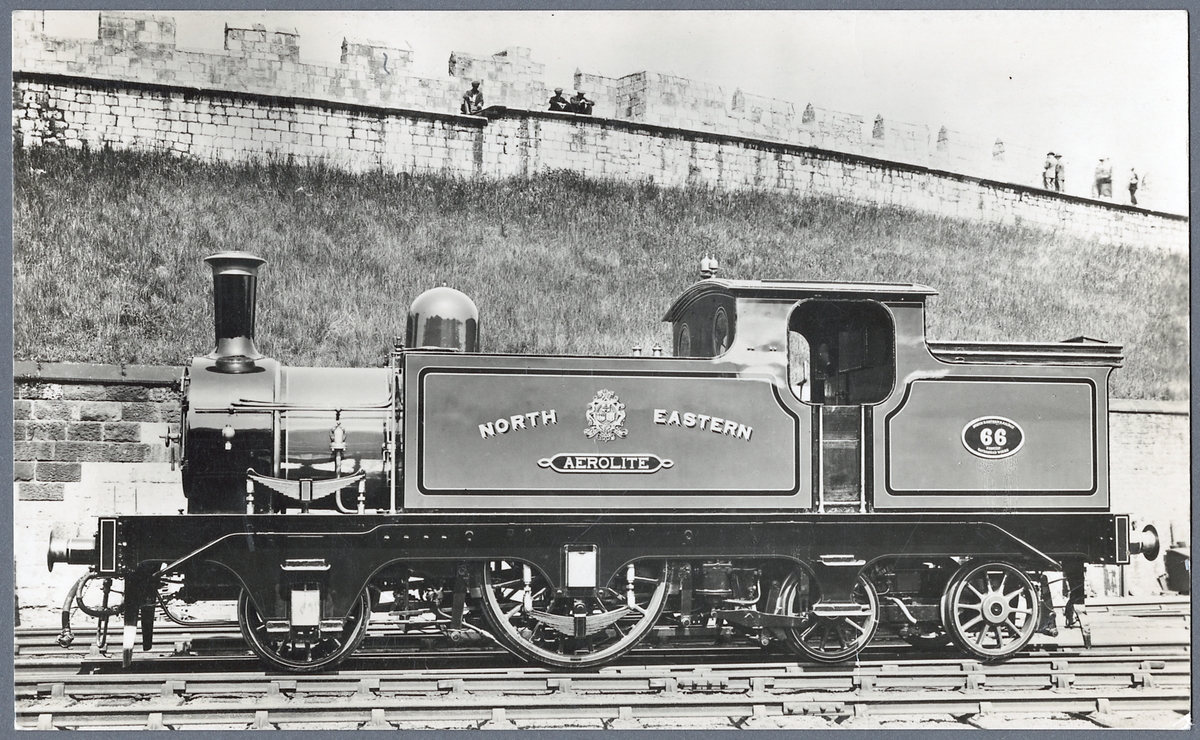 Engelska ånglok. North Eastern Railway, NER X1 66 "Aerolite".