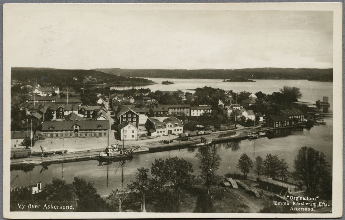 Vy över Hamnen I Askersund Järnvägsmuseet Digitaltmuseum 