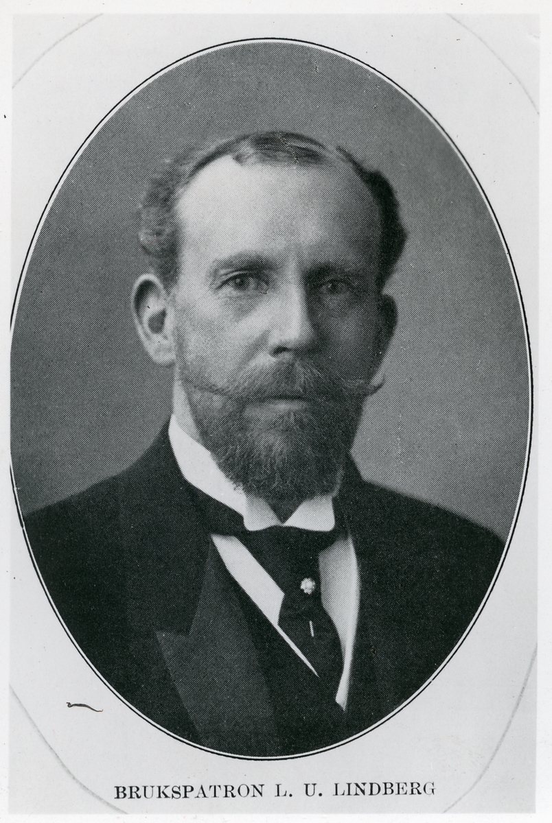 Brukspatron Lars Uno Lindberg som var styrelsesuppleant 1885-1903, styrelseledamot 1903-1907, vice ordförande 1907-1917, styrelseledamot 1917-1923