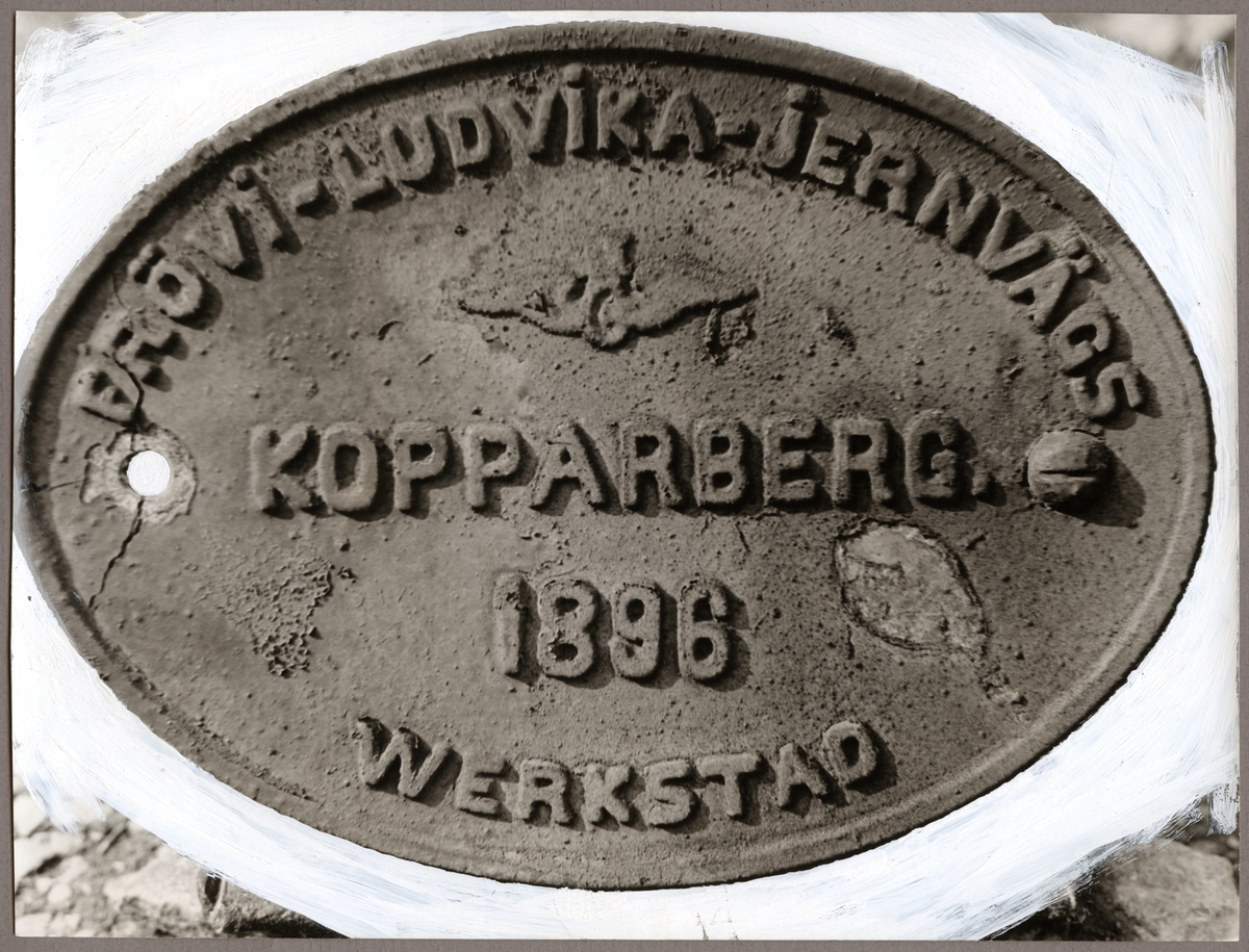 Verkstadsskylt från FLJ i Kopparberg 1896.