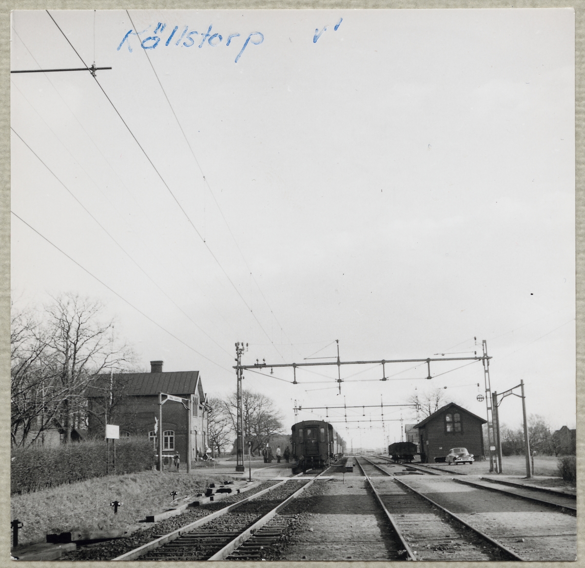 Järnvägsövergång vid Källstorp Norra på linjen mellan Axelvold och Svalöv.