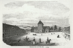 Christiania Torv for 30 Aar siden (1830) [xylografi]