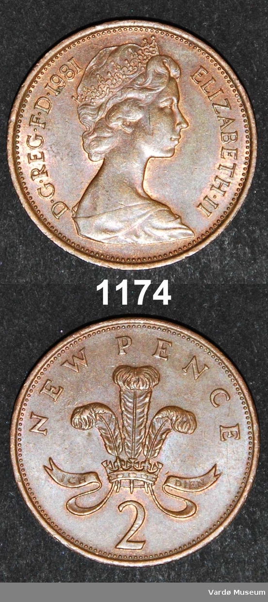 2 new pence. England.
