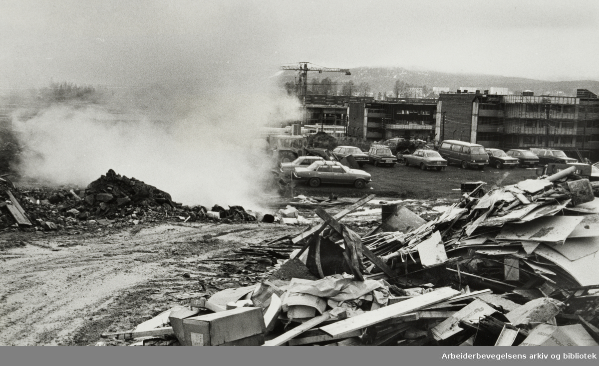 Furuset. Søppelbrenningsanlegget. Mai 1979