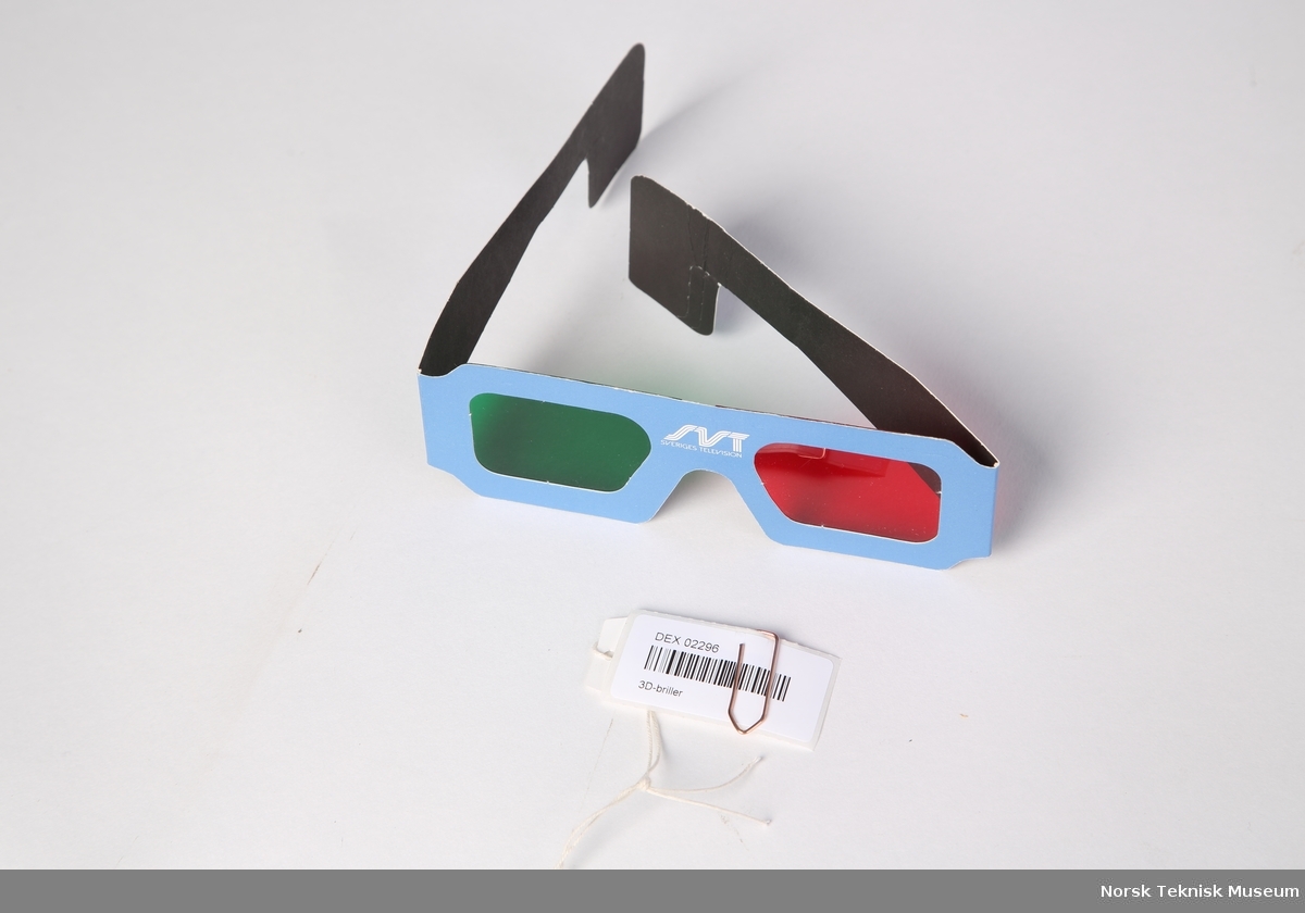 2 briller for bruk med 3D-bilder.