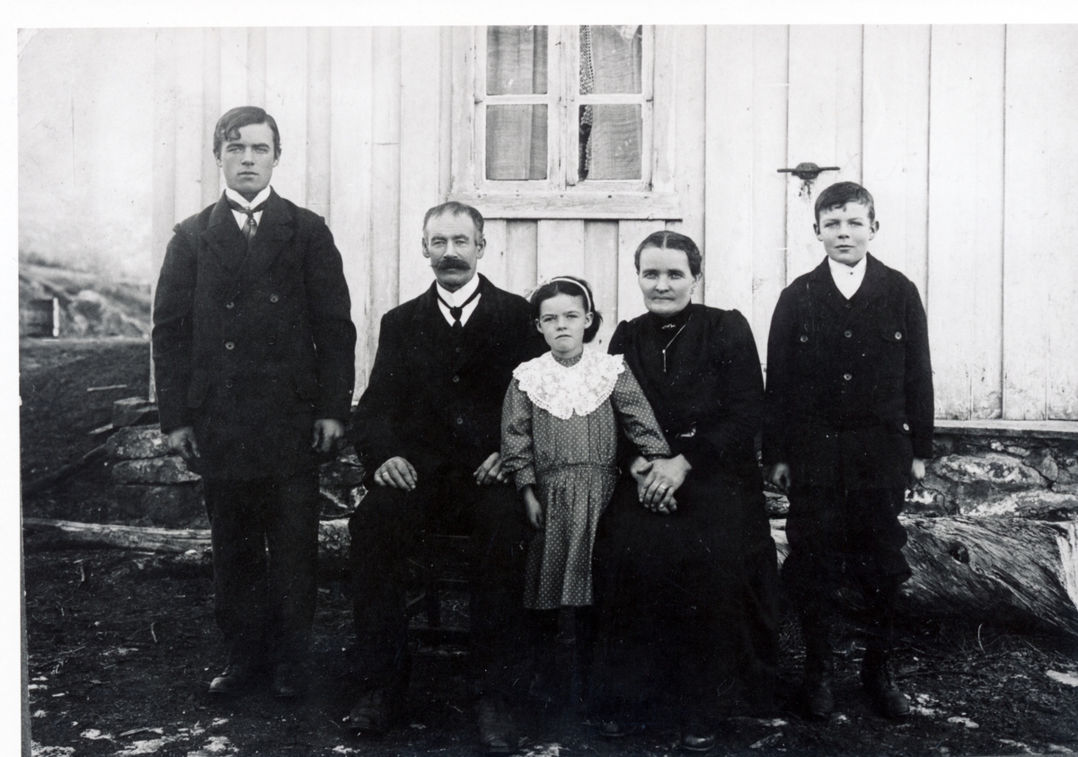 Familie fra Stonglandshals i Tranøy. Ca 1915.