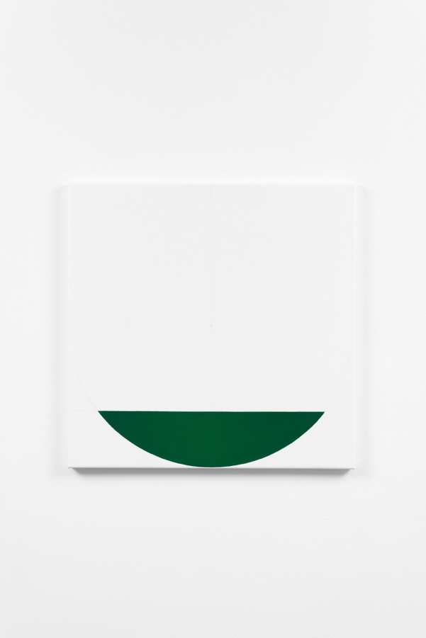 Gudenes felt (Green on white I) [Maleri]