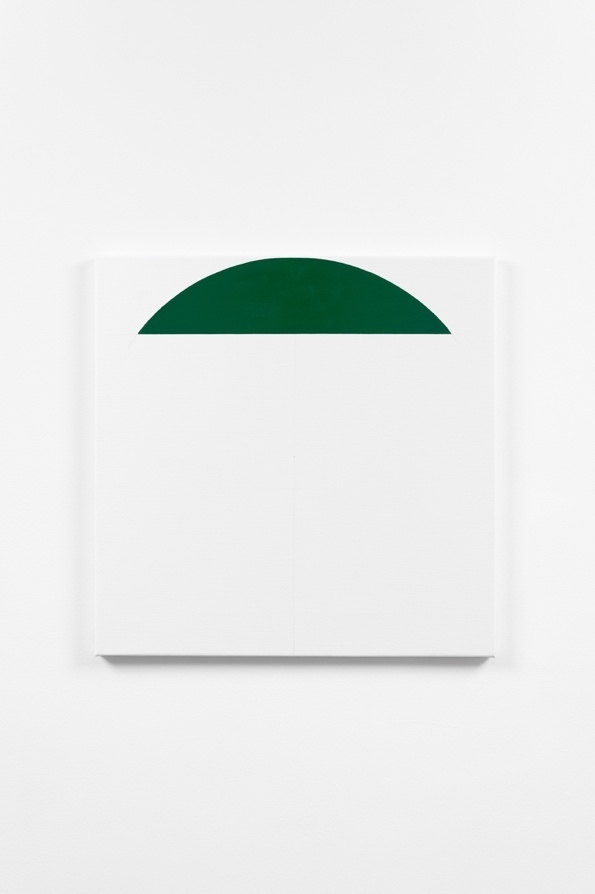 Gudenes felt (Green on white II) [Maleri]