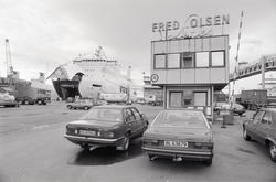 Havna. Fred Olsen-terminalen. 6. september 1985