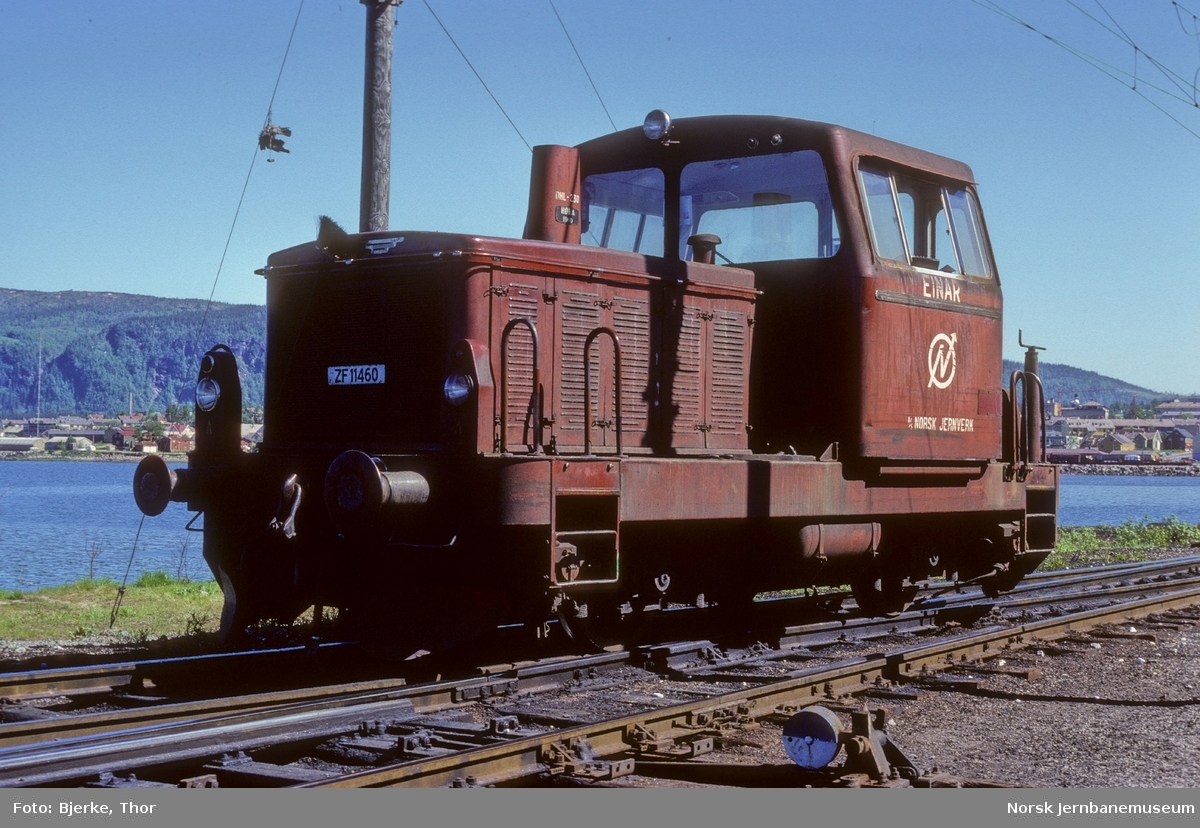 Norsk Jernverks diesellokomotiv nr. 10 "JAKOB" på Jernverkskaia