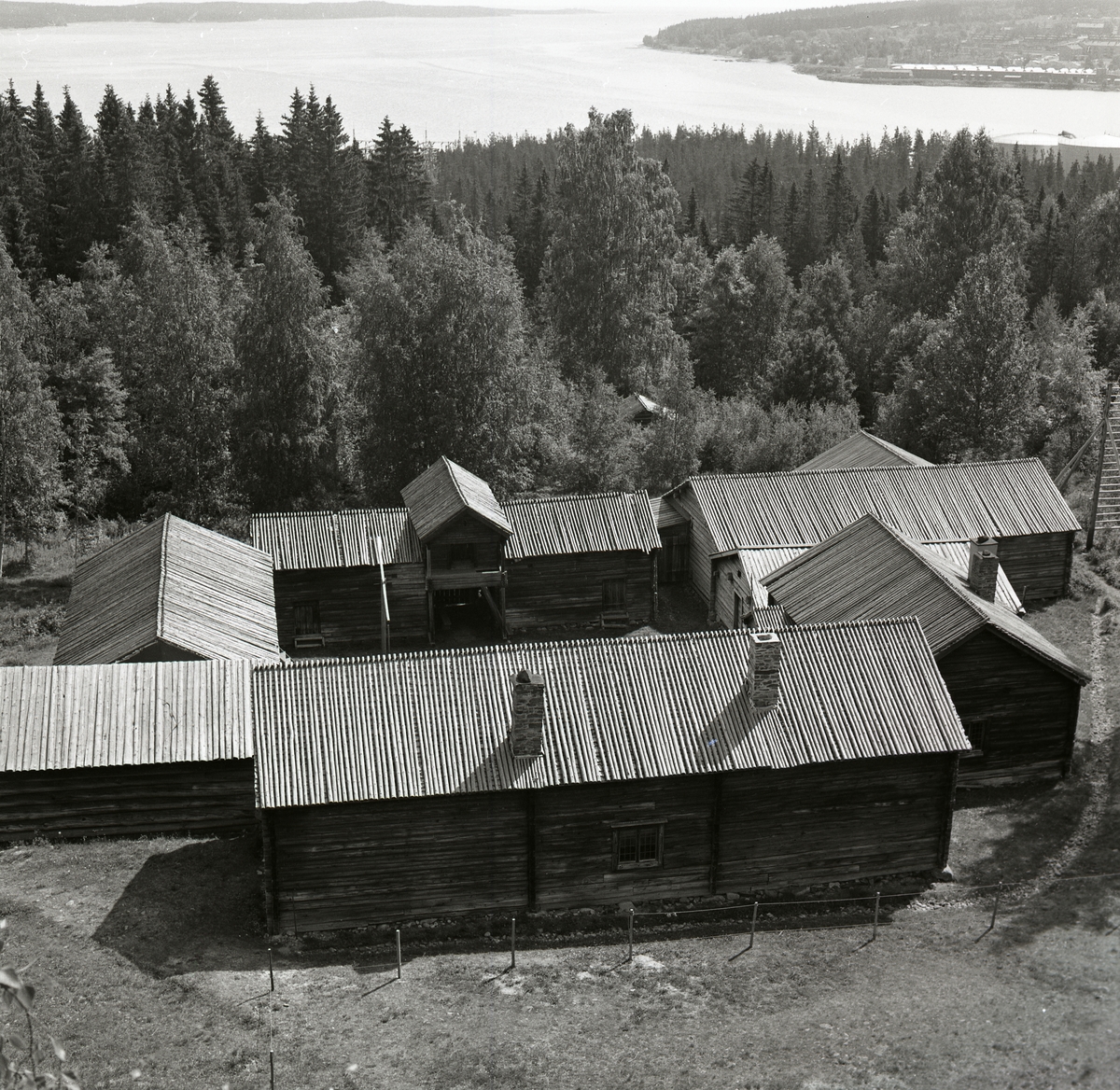 Ångermanlandsgården på Friluftsmuseet vid Murberget i Härnösand, 1974.