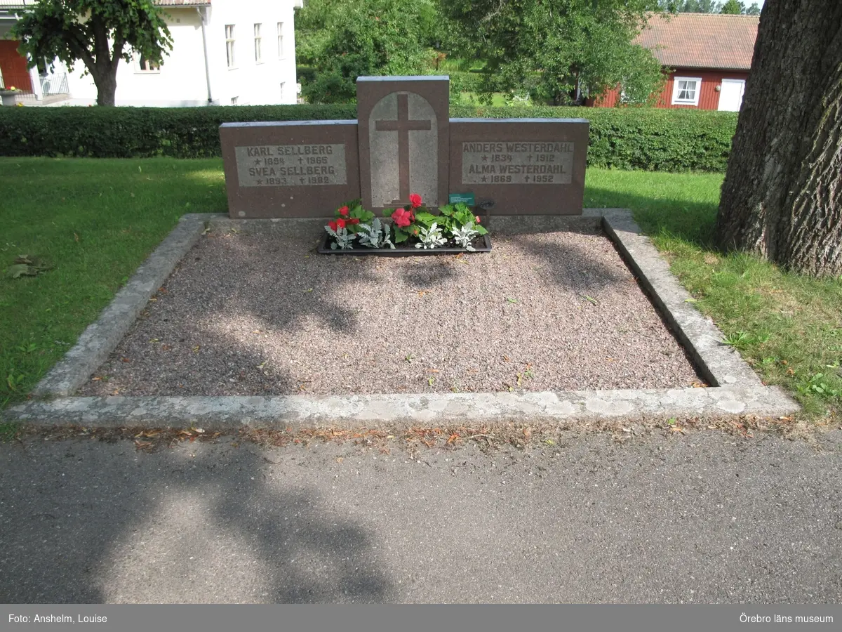 Hallsbergs sockenkyrka Inventering av kulturhistoriskt värdefulla gravvårdar 2013, Gamla kyrkogården Kvarter II.