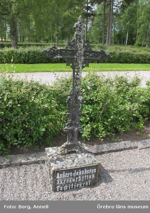 Gravvårdar av gjutjärn, Inventering av kulturhistoriskt värdefulla gravvårdar 2015-2016, Vikers kyrkogård.