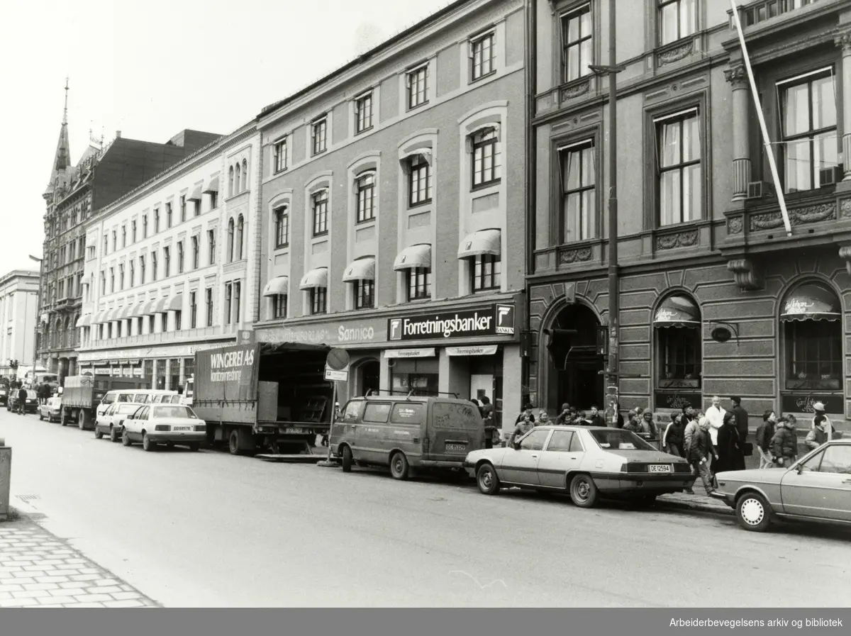 Karl Johans gate. Desember 1984