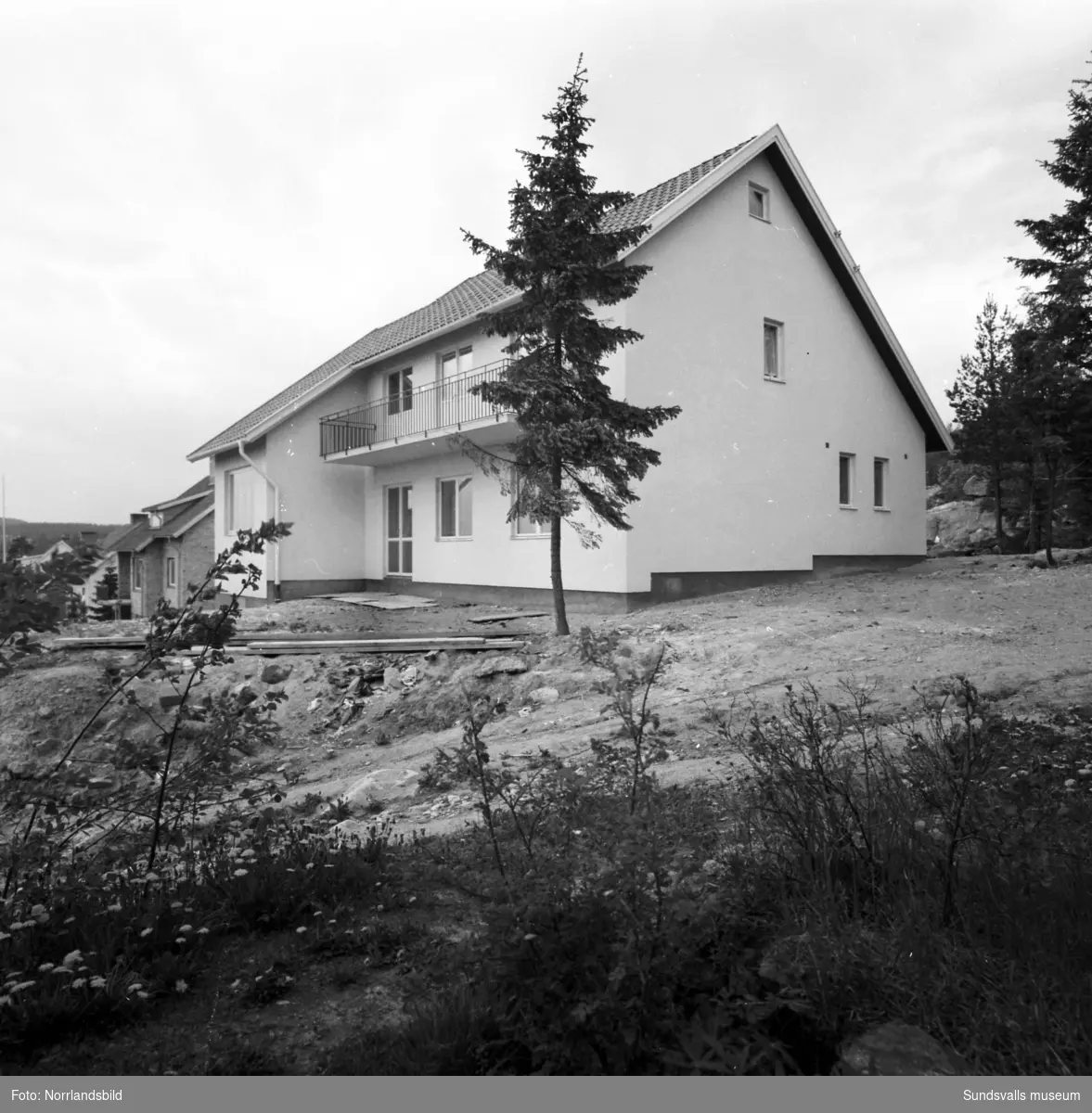 Nybyggd villa på Höjdgatan 12 i Skönsberg.