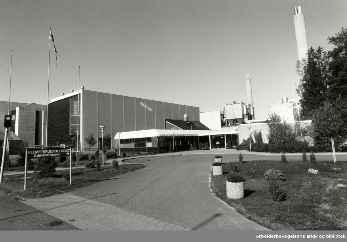 Klemetsrud. Resirkuleringsanlegget, REO. September 1992