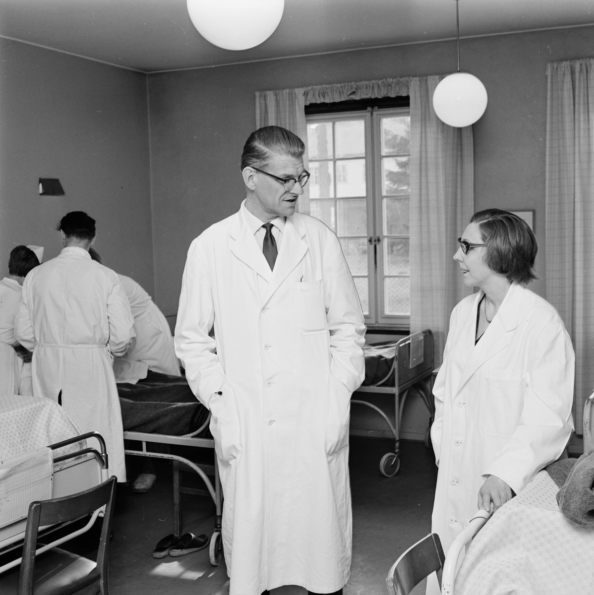 Ulleråkers sjukhus, reportage för Kvällsposten, Uppsala 19 april 1966