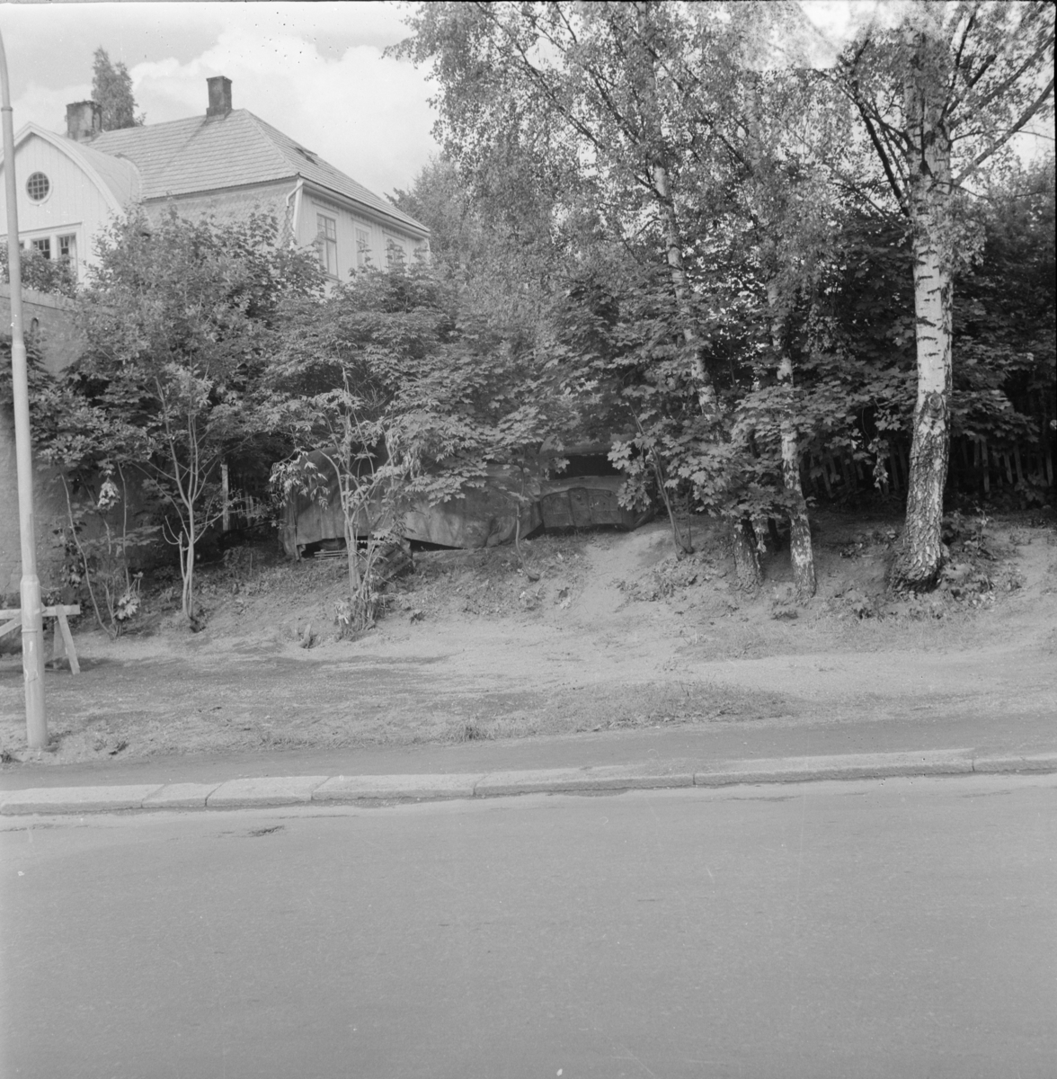 Villa i Mathiesens gate 15A, Lillehammer, sett fra Storgata