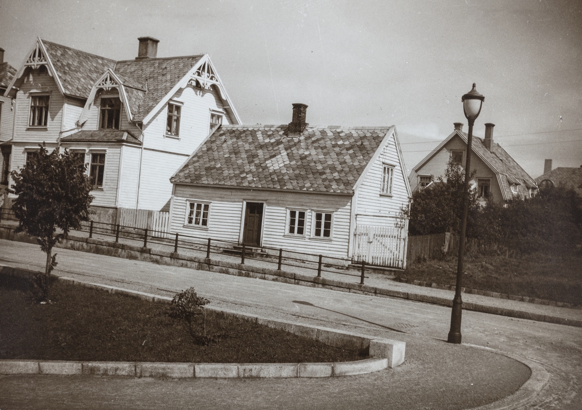 Rådhusgata sett mot nordøst, ca. 1938.
