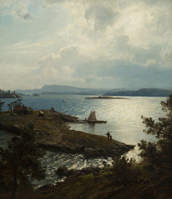Hans Gude, "Kystlandskap", 1873