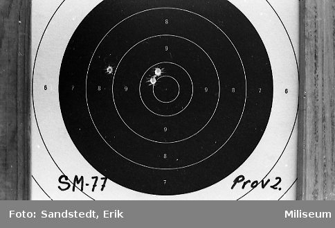 Pistolskyttetavla, SM - 77, prov  2.