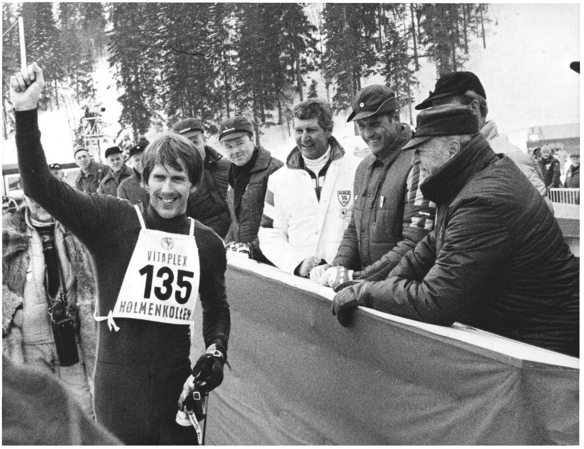 "Kollen". Brå vant 15 km og ble gratulert av kong Olav