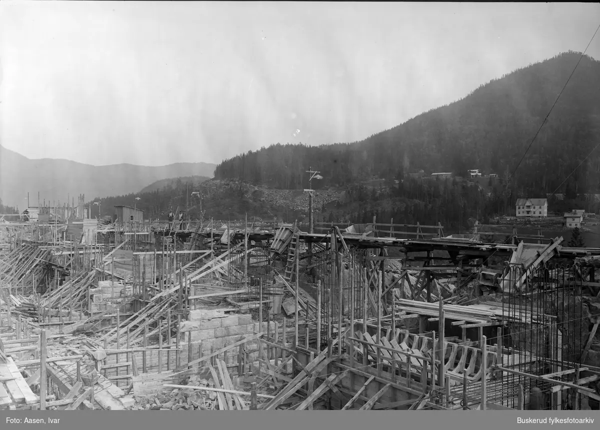 Bygging av kraftverket Nore 1 som stod ferdig i 1927