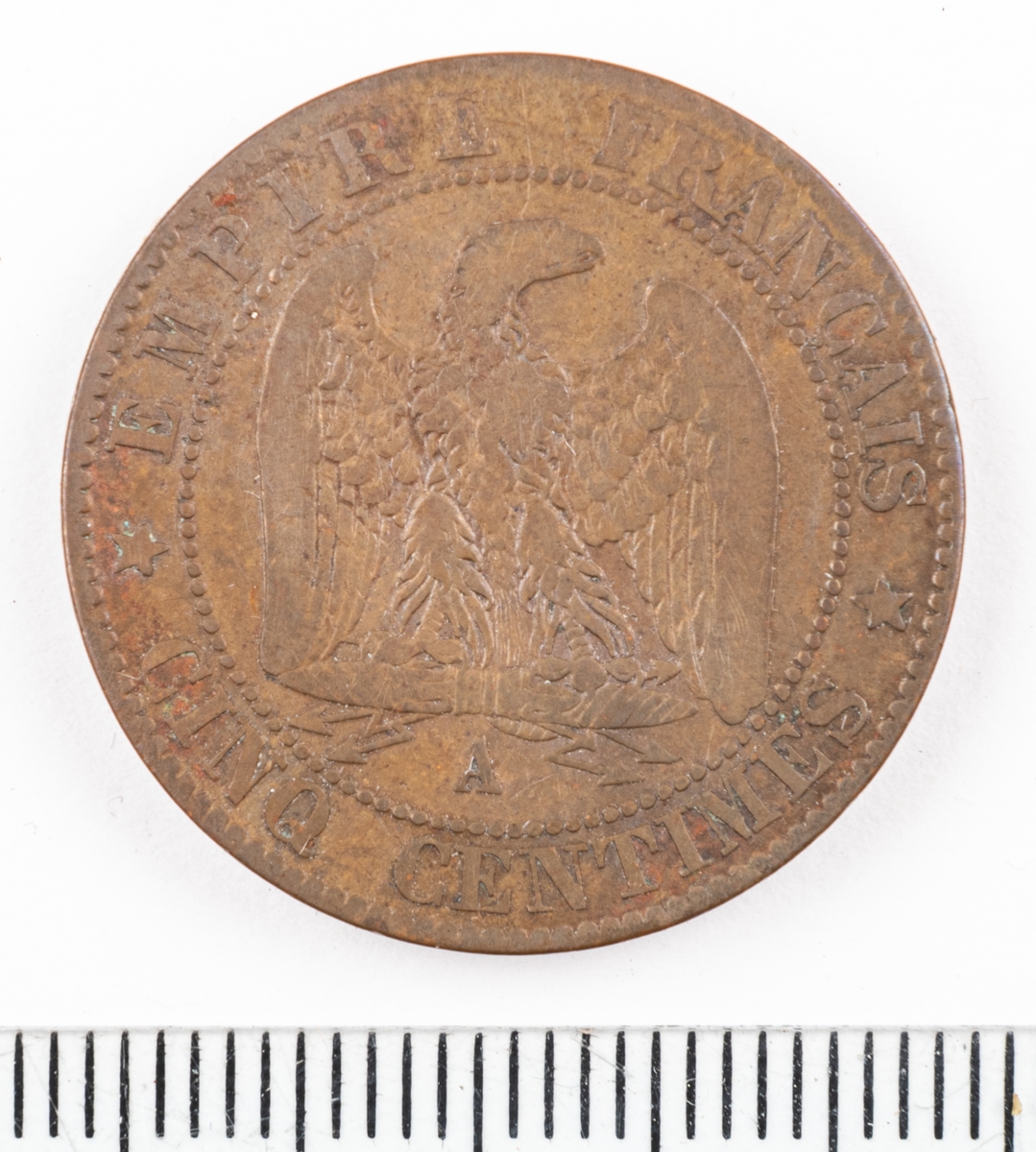 Mynt Frankrike 1861 5 Centimes.