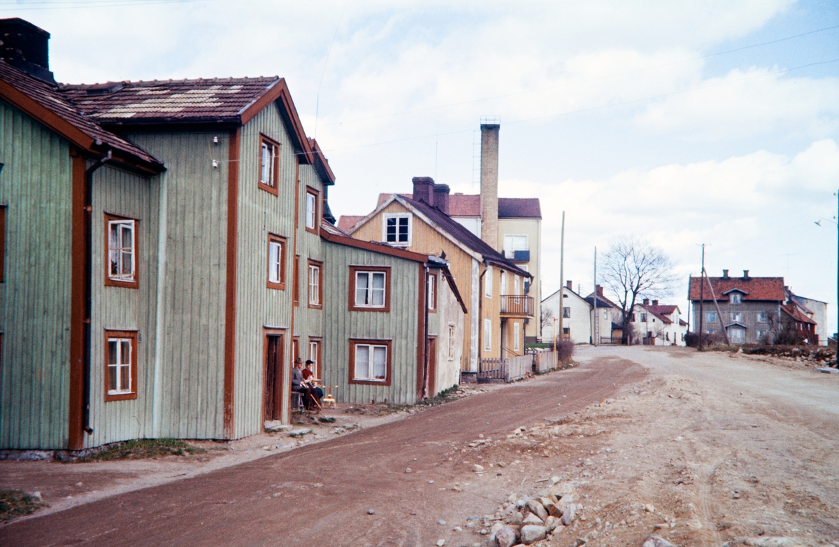 Gamla Norrvägen i Växjö 1956. Gamla Nybygget, Gustafsberg, Lidboholm.
