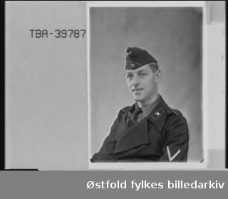 Portrett av tysk soldat i uniform, Fitz Peters.