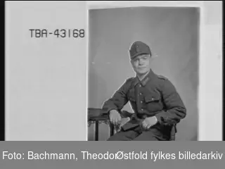 Portrett av tysk soldat i uniform, Werner Nass.