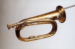 postmuseet, gjenstander, posthorn, trompettype, tuten er lod