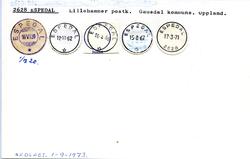 Stempelkatalog, 2628 Espedal (Espedalen), Lillehammer, Gausd