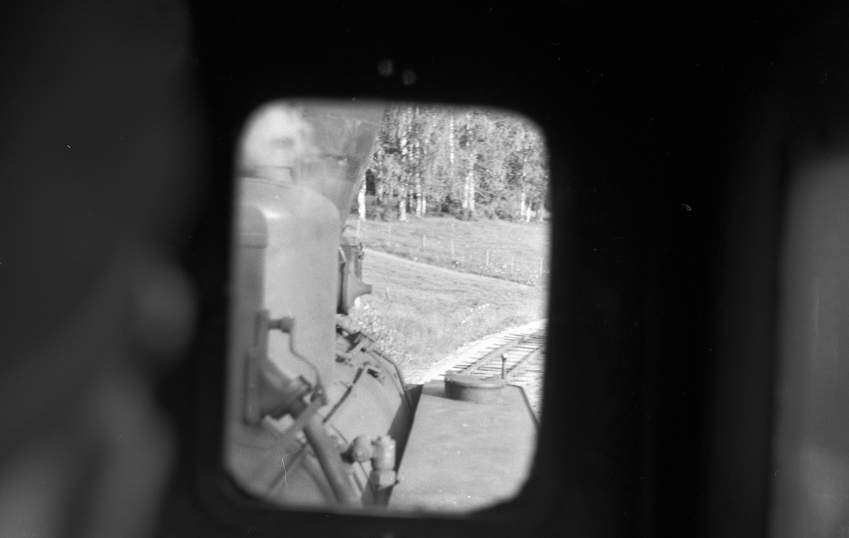 Utsikt fra førerromsvinduet på lokførersiden.