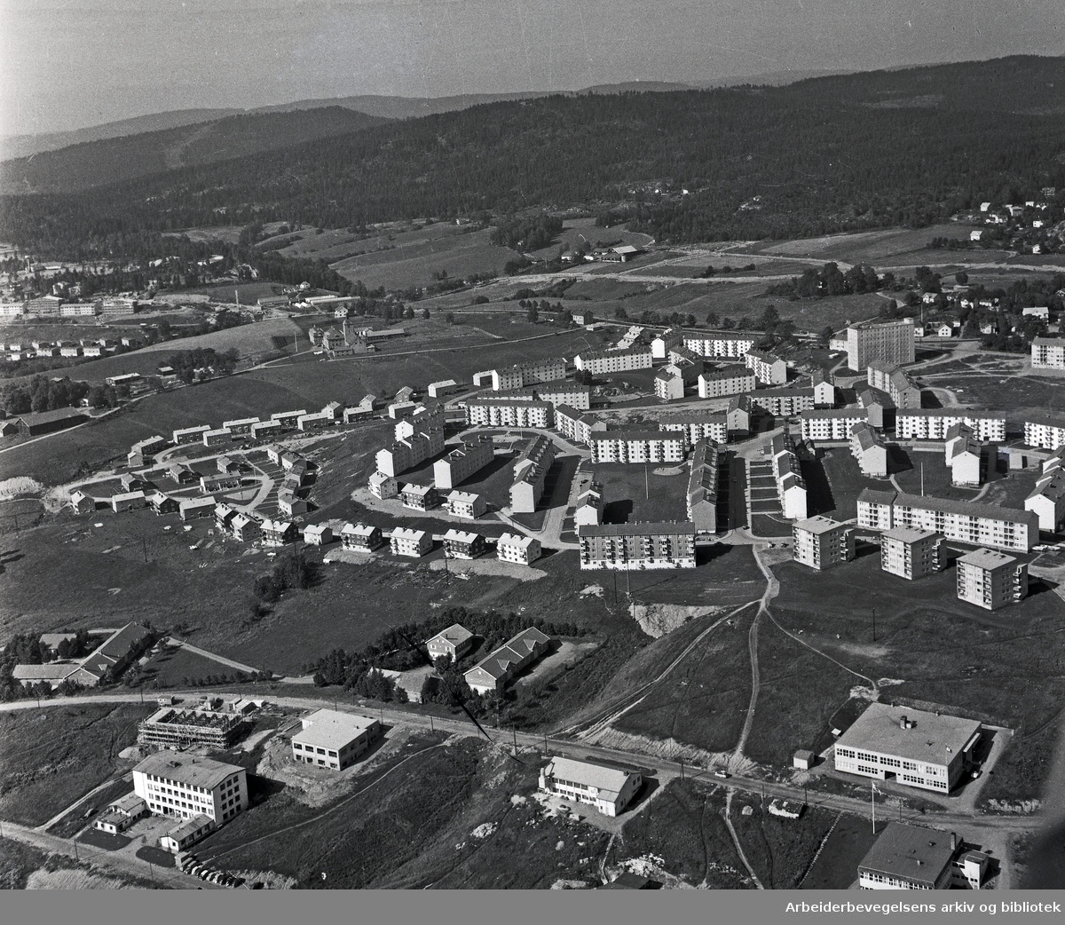 Flyfoto over Kalbakken,.september 1958
